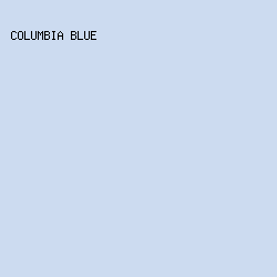 CCDBF0 - Columbia Blue color image preview