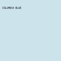 CCE3EC - Columbia Blue color image preview