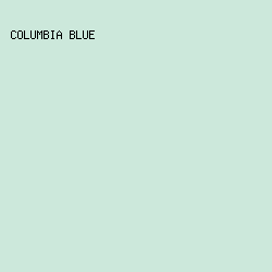 CCE8DB - Columbia Blue color image preview