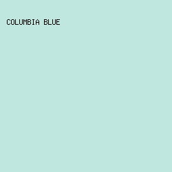 c0e6e0 - Columbia Blue color image preview
