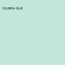 c2e6d8 - Columbia Blue color image preview