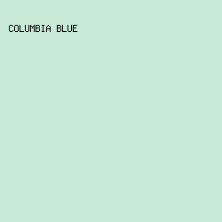 c9ead7 - Columbia Blue color image preview
