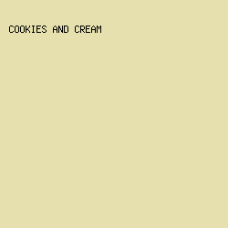 E5E0AE - Cookies And Cream color image preview