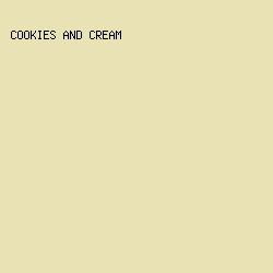 E8E2B5 - Cookies And Cream color image preview