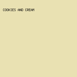 e9e1b2 - Cookies And Cream color image preview