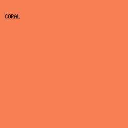 F77D52 - Coral color image preview