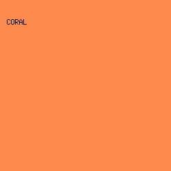 ff8a4e - Coral color image preview