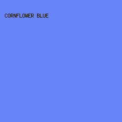 6885F8 - Cornflower Blue color image preview