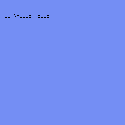 748EF4 - Cornflower Blue color image preview