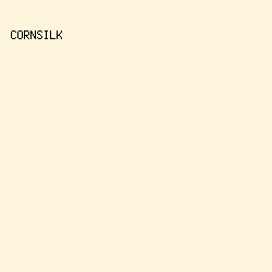 fcf5db - Cornsilk color image preview