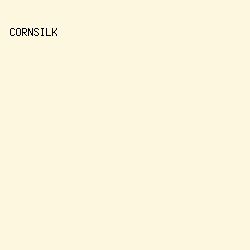 fcf7de - Cornsilk color image preview