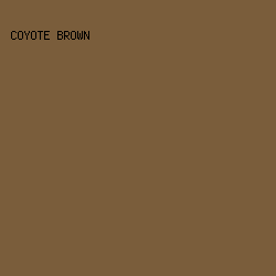 7A5D3B - Coyote Brown color image preview