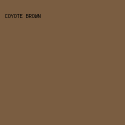 7A5D41 - Coyote Brown color image preview