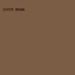 7B5C45 - Coyote Brown color image preview