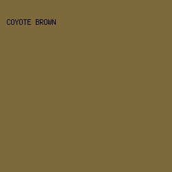 7D693B - Coyote Brown color image preview