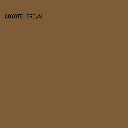 7e5c3a - Coyote Brown color image preview