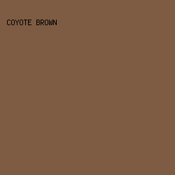 7e5c43 - Coyote Brown color image preview