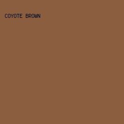 8a5e3f - Coyote Brown color image preview