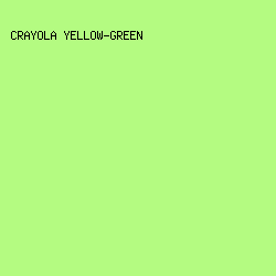 B4FB81 - Crayola Yellow-Green color image preview