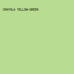 B9DD90 - Crayola Yellow-Green color image preview