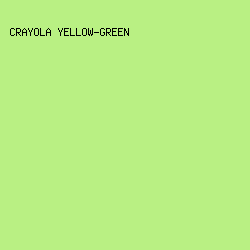 B9F083 - Crayola Yellow-Green color image preview