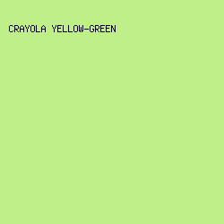 bfef88 - Crayola Yellow-Green color image preview