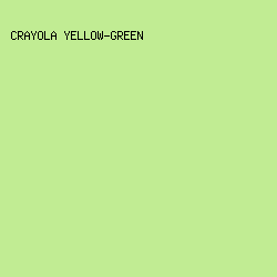 c1ec93 - Crayola Yellow-Green color image preview