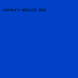 0041C7 - Crayola's Absolute Zero color image preview