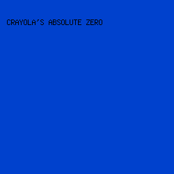 0041CD - Crayola's Absolute Zero color image preview