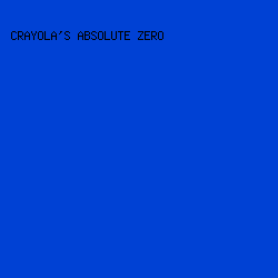 0041d4 - Crayola's Absolute Zero color image preview