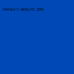 0048b6 - Crayola's Absolute Zero color image preview