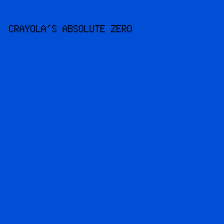 004fd6 - Crayola's Absolute Zero color image preview