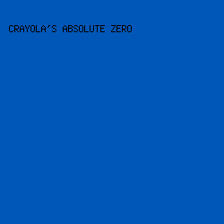 0057b8 - Crayola's Absolute Zero color image preview