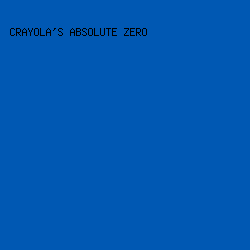 0058b3 - Crayola's Absolute Zero color image preview