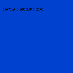 0141CF - Crayola's Absolute Zero color image preview