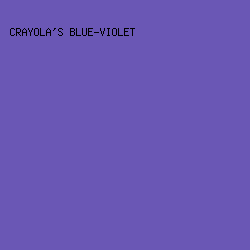 6A57B5 - Crayola's Blue-Violet color image preview