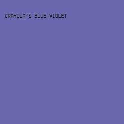6A67AE - Crayola's Blue-Violet color image preview
