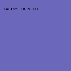 6B67BB - Crayola's Blue-Violet color image preview
