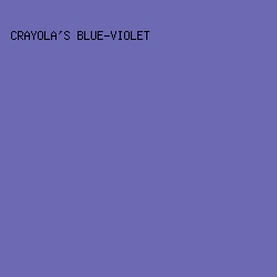 6B6AB3 - Crayola's Blue-Violet color image preview