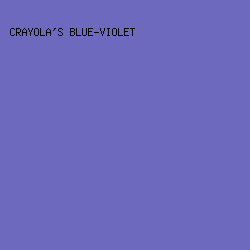 6C69BF - Crayola's Blue-Violet color image preview