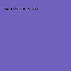 6F63BB - Crayola's Blue-Violet color image preview