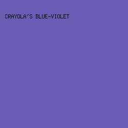 6a5bb4 - Crayola's Blue-Violet color image preview