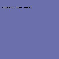 6b6fac - Crayola's Blue-Violet color image preview