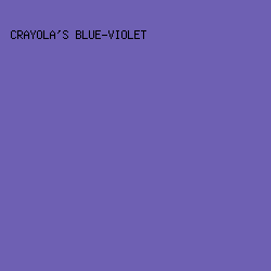 6e60b3 - Crayola's Blue-Violet color image preview