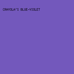 7358bc - Crayola's Blue-Violet color image preview