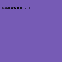 765BB5 - Crayola's Blue-Violet color image preview