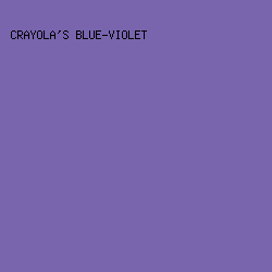 7865ae - Crayola's Blue-Violet color image preview