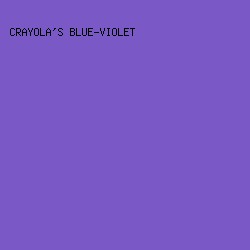 7A58C5 - Crayola's Blue-Violet color image preview