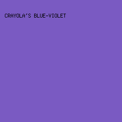 7A5AC2 - Crayola's Blue-Violet color image preview