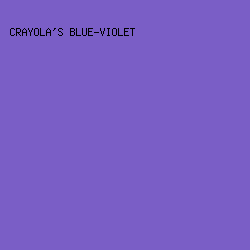 7A5EC6 - Crayola's Blue-Violet color image preview